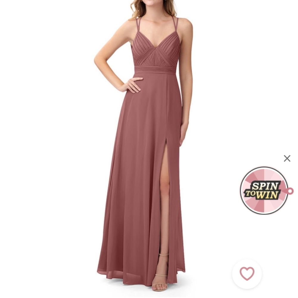 AZAZIE Aubrey Desert Rose bridesmaid prom dress A6